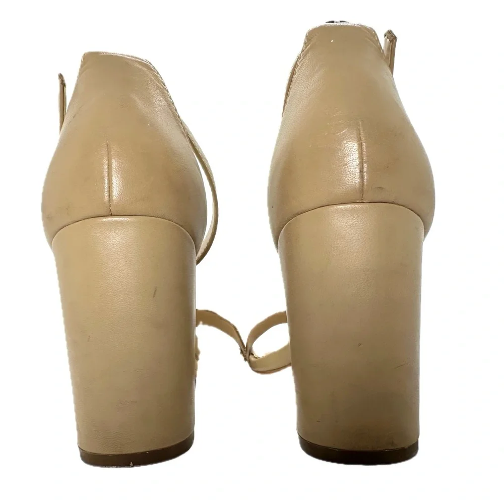Sam Edelman Odila Tan Leather Sandals Strappy Ankle Strap Block Heels Size 8.5M - Picture 7 of 16